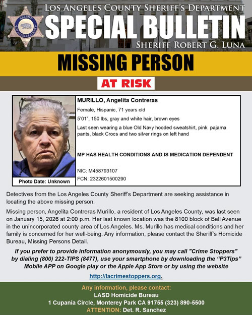 LASD missing Murillo