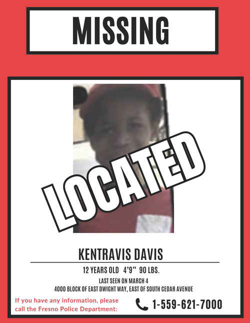FPD missing Davis found
