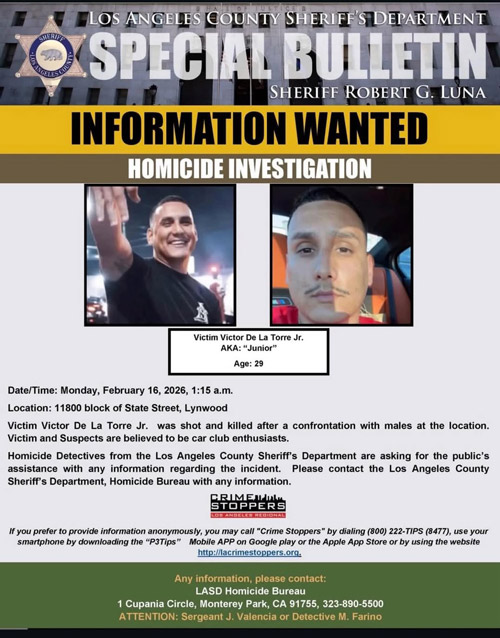LASD info wanted Torre