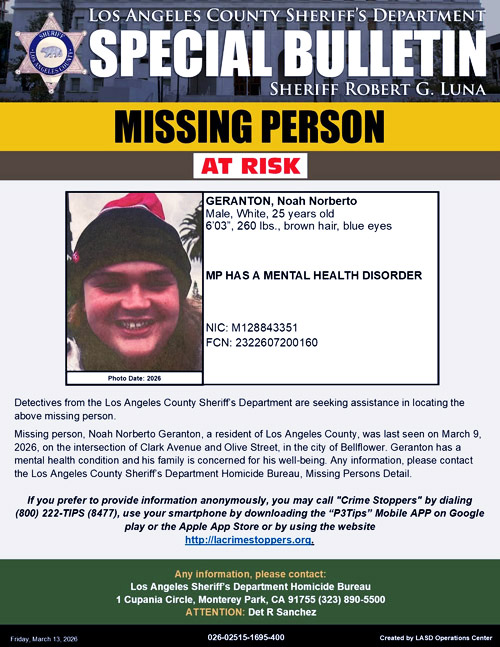 LASD missing Geranton