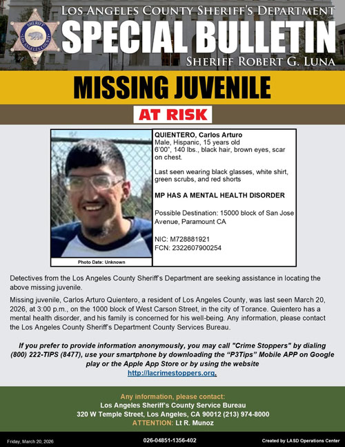 LASD missing Quientero