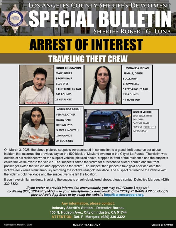 LASD traveling crew
