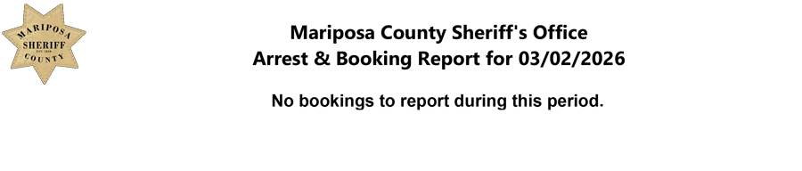 mariposa county booking report for march 2 2026