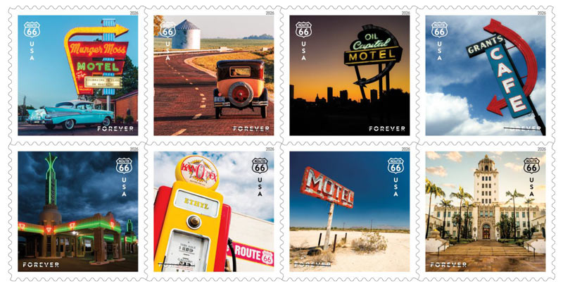 usps312 route 66 stamps to be issued at national postal forum 1