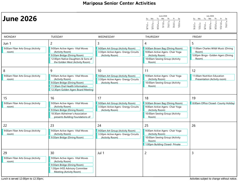 June Calendar