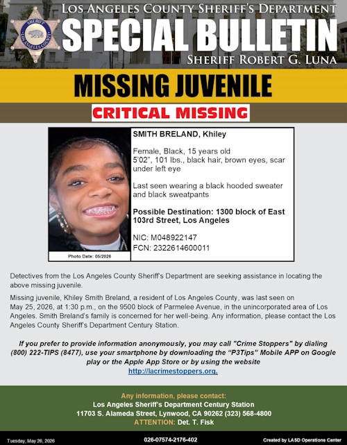 LASD missing Breland