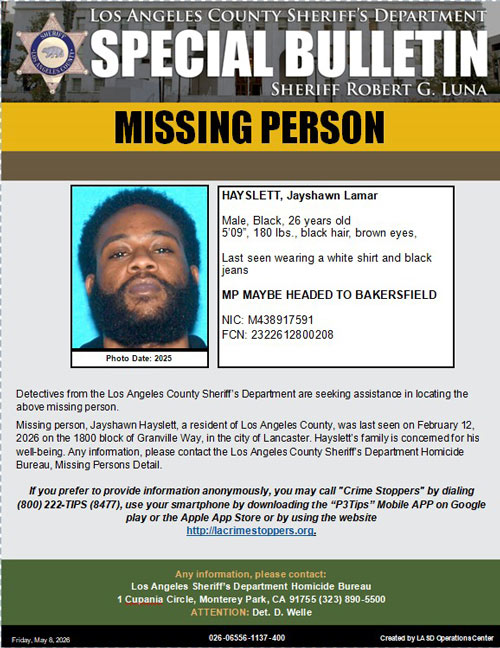 LASD missing Hayslett