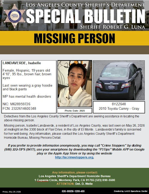 LASD missing Landaverde