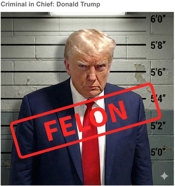 trump felon photo newsom