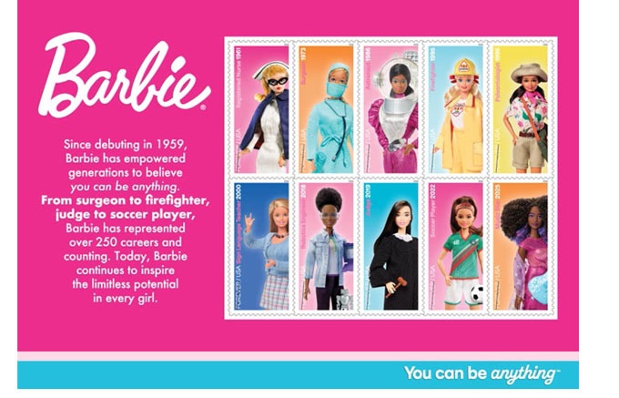 usps501 barbie to be celebrated with new stamps 1