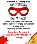 Mariposa Library Hosts Costume Contest for All Ages at Comic Con on Saturday, October 4, 2025