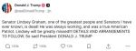 President Trump Announces Senator Lindsey Graham is Dead