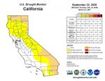 California and National Drought Summary for September 22, 2026, 10 Day Weather Outlook, and California Drought Statistics: 70% of State Abnormally Dry, A 5% Increase Week-Over-Week