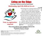 Mariposa Library to Host Living on the Edge: Housing in California and the Road Ahead Event on Wednesday, April 29, 2026