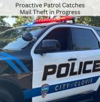 Clovis Police Patrol Catches Mail Theft in Progress, Two Suspects Arrested