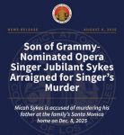 Son of Grammy-Nominated Opera Singer Jubilant Sykes Arraigned for Singer’s Murder
