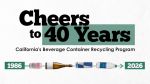 California’s Beverage Container Recycling Program Celebrates 40 Years; California Is Nearing 550 Billion Beverage Containers Recycled