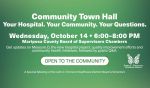 John C. Fremont Healthcare District Board of Directors Meeting and Community Town Hall to be Held on Wednesday, October 14, 2026