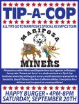 Mariposa Miners Special Olympics Tip-A-Cop Fundraiser will be Held at Happy Burger Diner on Saturday, September 20, 2025