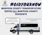 Mariposa County Transportation Announce Changes to Medi-Trans and Mari-Go Programs