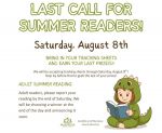 Mariposa County Library Summer Reading Program to End on Saturday, August 8, 2026