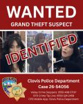 Clovis Police Seek Public’s Help IDing Suspect Wanted for Felony Grand Theft