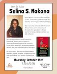 Mariposa Library Hosts a Talk with Author Selina S. Makana About Her Current Book on Thursday, October 15, 2026