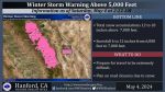 Weather Service Announces a Winter Storm Warning for the Sierra Nevada Above 5,000 Feet Begins Saturday Afternoon (May 4, 2024)