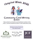 Mariposa Library Offers Community Card Writing Dates to Thank Our John C. Fremont Hospital Healthcare Workers