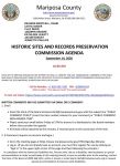 Mariposa County Historic Sites and Records Preservation Commission Agenda for Monday, September 14, 2026