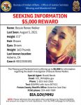 Bureau of Indian Affairs Offering $5,000 Reward for Information on Death of Auberry Woman