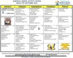 Mariposa County Senior Menu & Activities Calendar for September 2026