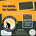 Free Family-Friendly Educational Fire Management Prescribed Burn in Mariposa on Sunday, December 3, 2023