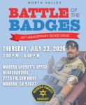 25th Annual North Valley Battle of the Badges Blood Drive Held at Madera County Sheriff’s Office on Thursday, July 23, 2026
