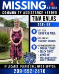Modesto Police Seek Public’s Help Locating At-Risk Missing Person Tina Balas, Last Seen Near Floyd Avenue