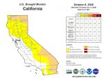 California and National Drought Summary for October 6, 2026, 10 Day Weather Outlook, and California Drought Statistics: 72% of State Abnormally Dry, A 0% Increase Week-Over-Week
