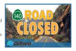 Caltrans Extends Temporary Full Closure of Highway 140 in Mariposa County to Yosemite for Rock Scaling Work in the Merced River Canyon Through Wednesday, April 29