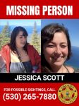 Nevada County Sheriff Seeks Public’s Help Locating Missing Person Jessica Scott, Last Seen in Rough and Ready