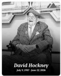 Governor Gavin Newsom and First Partner Jennifer Siebel Newsom on the Passing of David Hockney, Says, “A British Transplant To Los Angeles, He Soaked Up The California Sunshine And Gave That Warmth Back To The World Tenfold. He Will Be Deeply Missed”