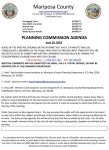 Mariposa County Planning Commission Meeting Agenda for Friday, June 26, 2026