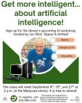 Mariposa County Library Offers AI Workshop Hosted by Jon Wurl on Saturday, September 6, 13, & 27, 2025