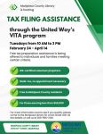 Mariposa Library Offers Free Volunteer Income Tax Assistance (VITA) Program on Tuesdays, Beginning February 24 Through April 14, 2026
