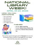 Mariposa County Library Invites Community to Participate in National Library Week April 19-25, 2026