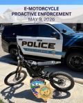 Clovis Police Release Loma Vista Area E-Motorcycle Proactive Enforcement Results