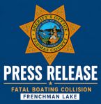 Plumas County Sheriff Reports Reno Woman Killed in Fatal Boating Collision at Frenchman Lake