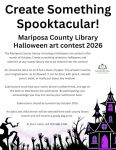 Mariposa County Library Hosts Halloween Art Contest: Adult and Child Winner Selected from Each Branch