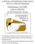 Mariposa Library Offers a Special Story Hour with a Yosemite National Park Ranger on Wednesday, July 30, 2025