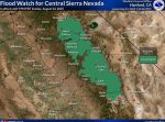 Flood Watch Issued for Yosemite (Outside of the Valley), Upper San Joaquin River, Kaiser to Rodgers Ridge-Kings Canyon NP- Including Wawona, Lake Thomas Edison, Florence Lake, and Shaver Lake