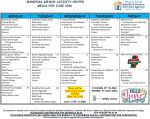 Mariposa County Senior Menu & Activities Calendar for June 2026