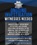 Modesto Police Seek Additional Witnesses to Monterey Avenue Homicide on May 28, 2026